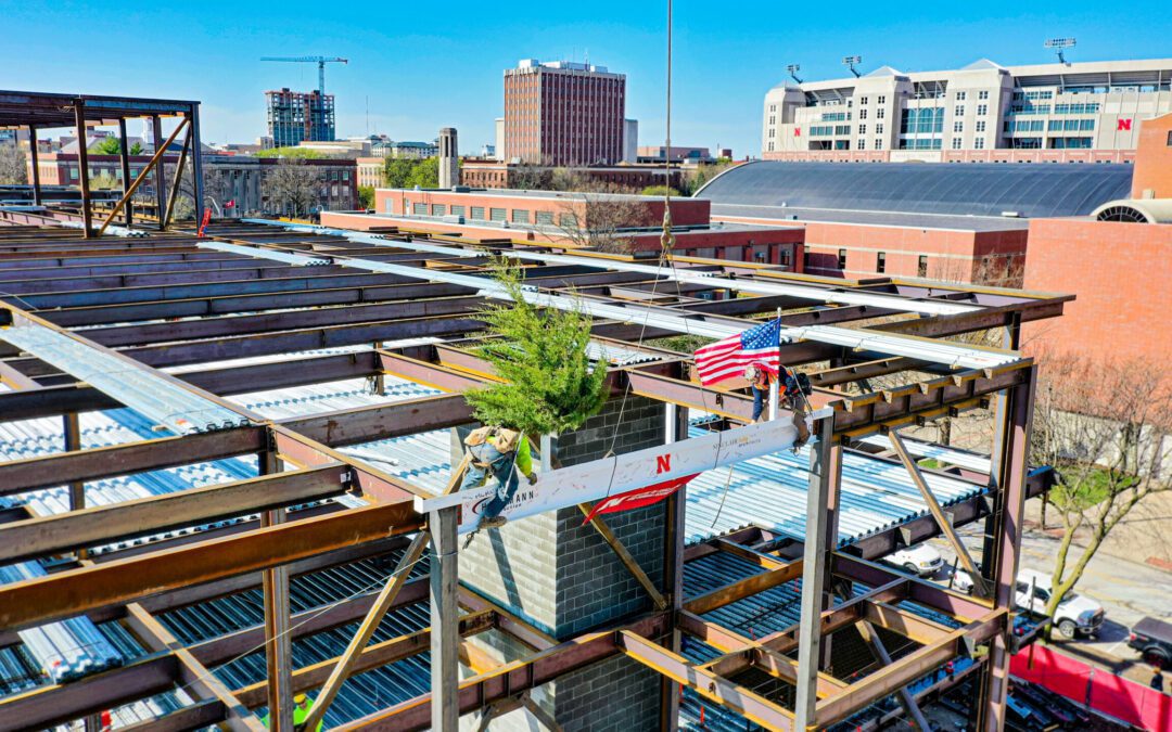 Mabel Lee Hall Topping Out