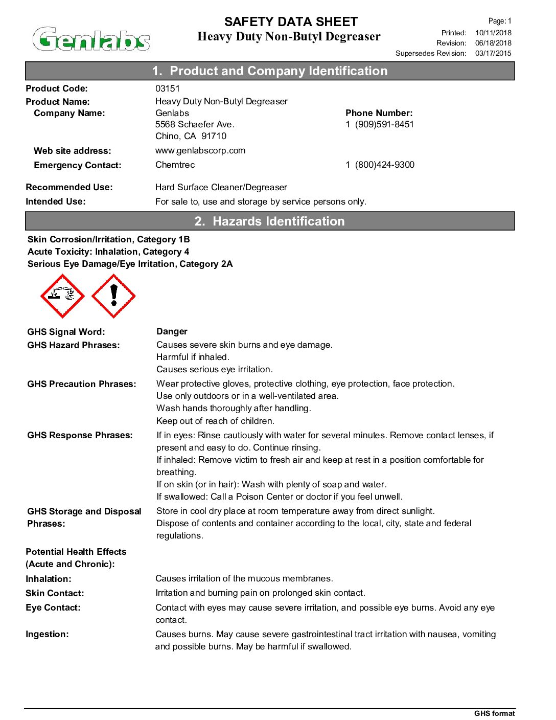 Heavy Duty Non Butyl Degreaser