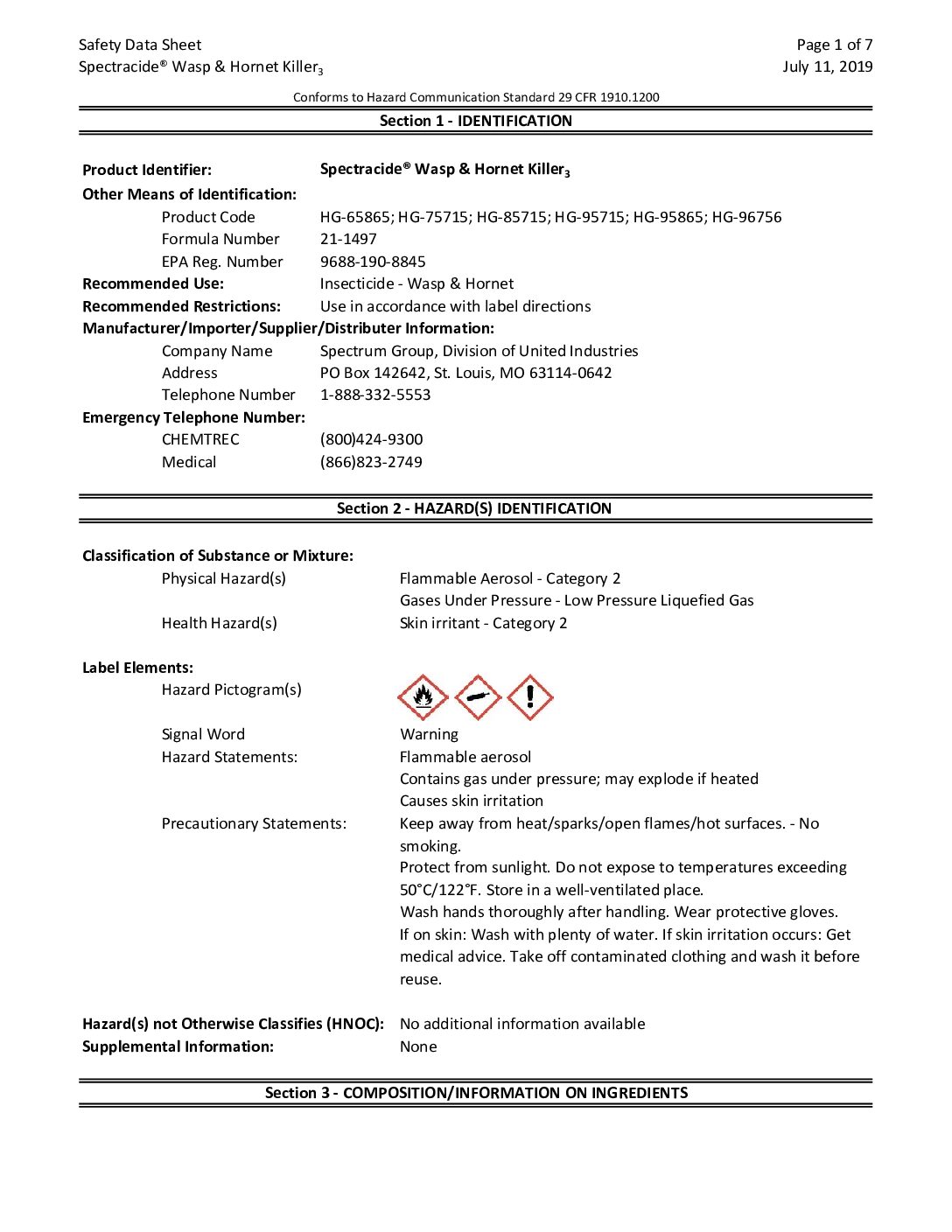 Spectracide Wasp and Hornet Killer